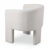 Kylie Dining Chair Armchair Boucle Fabric White