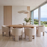 Kylie Dining Chair Armchair Velvet Fabric Beige