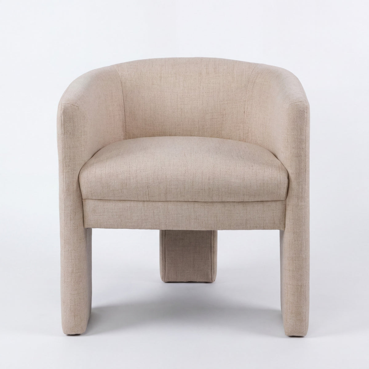 Kylie Dining Chair Armchair Velvet Fabric Beige