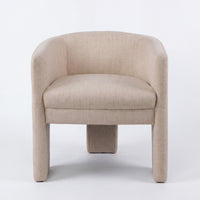Kylie Dining Chair Armchair Velvet Fabric Beige