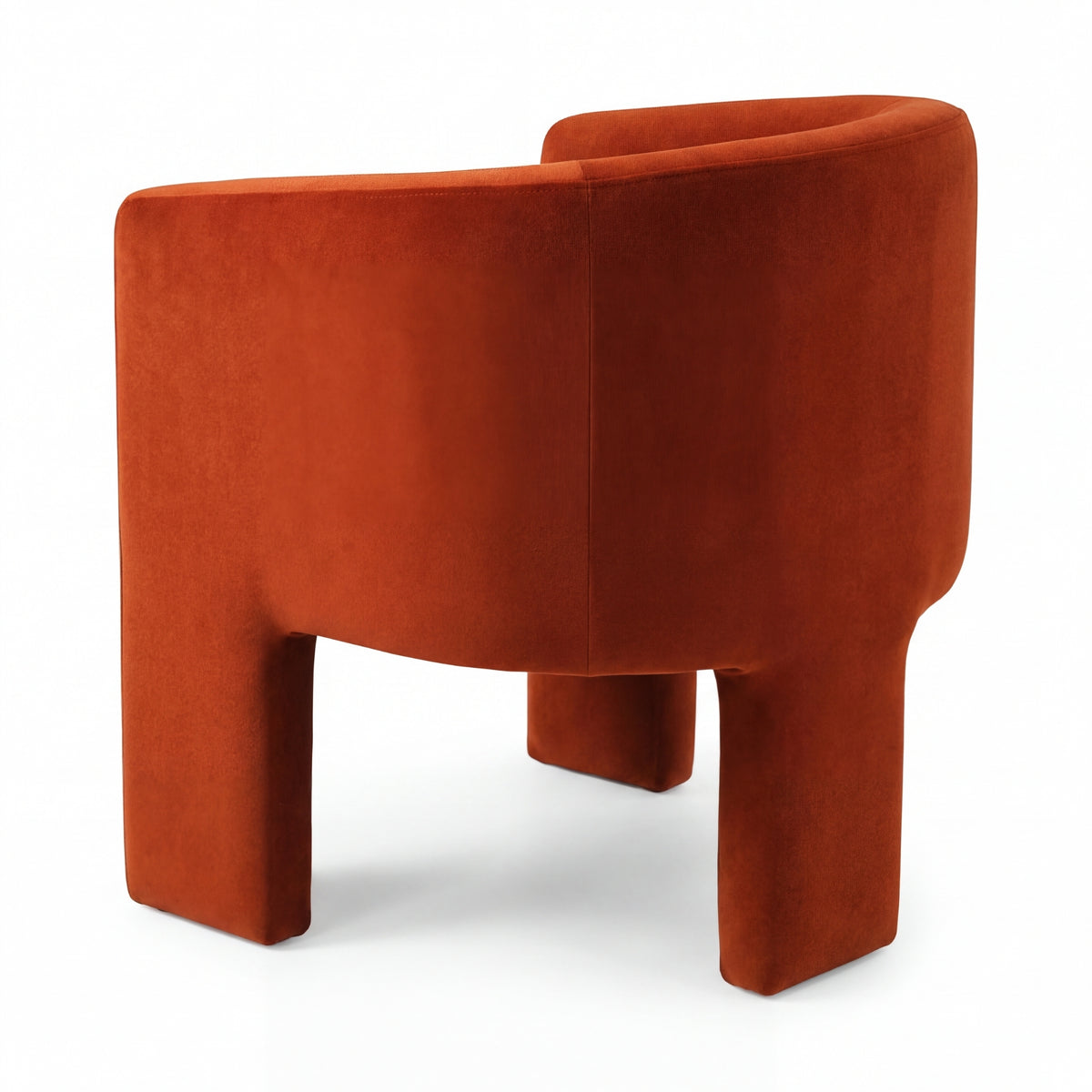 Kylie Dining Chair Armchair Velvet Fabric Rust Orange