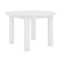 Laelia 120cm Round Dining Table Solid Acacia Wood  White