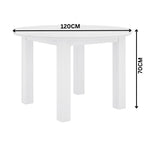 Laelia 120cm Round Dining Table Solid Acacia Wood  White