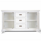 Laelia Buffet Table 166cm 2 Door 3 Drawer Acacia Wood Coastal Furniture -White