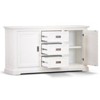 Laelia Buffet Table 166cm 2 Door 3 Drawer Acacia Wood Coastal Furniture -White