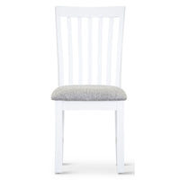 Laelia Dining Chair Set of 2 Solid Acacia Timber Wood Coastal Furniture - White