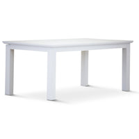 Laelia Dining Table 180cm Solid Acacia Timber Wood Coastal Furniture - White