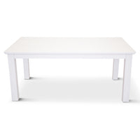 Laelia Dining Table 220cm Solid Acacia Timber Wood Coastal Furniture - White