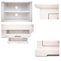 Laelia ETU Entertainment TV Unit 220cm 2 Door Solid Acacia Wood Coastal - White