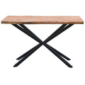 Lantana Console Table 140cm Entry Hallway Live Edge Solid Acacia Wood - Natural