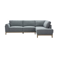 Laurie 3 Seater Fabric Sofa RHF Chaise Grey