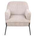 Leah Fabric Armchair Accent Chair Silver 