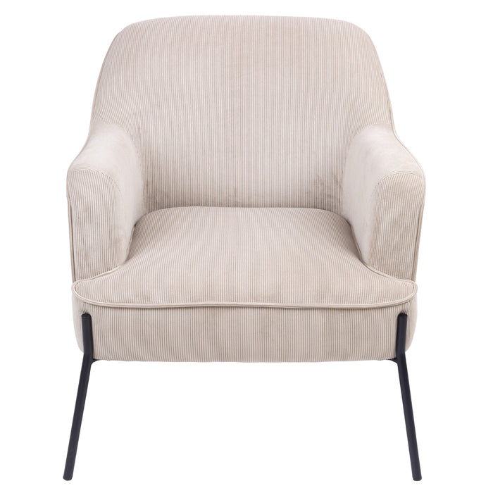 Leah Fabric Armchair Accent Chair Silver 