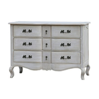 Leon Dresser Drawer Storage Cabinet Washed Grey