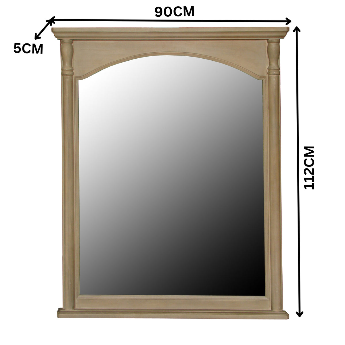 Leon Mirror for Dresser Grey