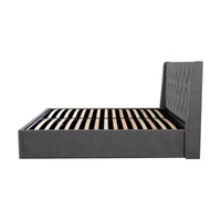Leonora Bed Frame with Gas Lift Storage Charcoal Double 