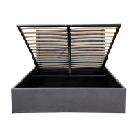 Leonora Bed Frame with Gas Lift Storage Charcoal Double 