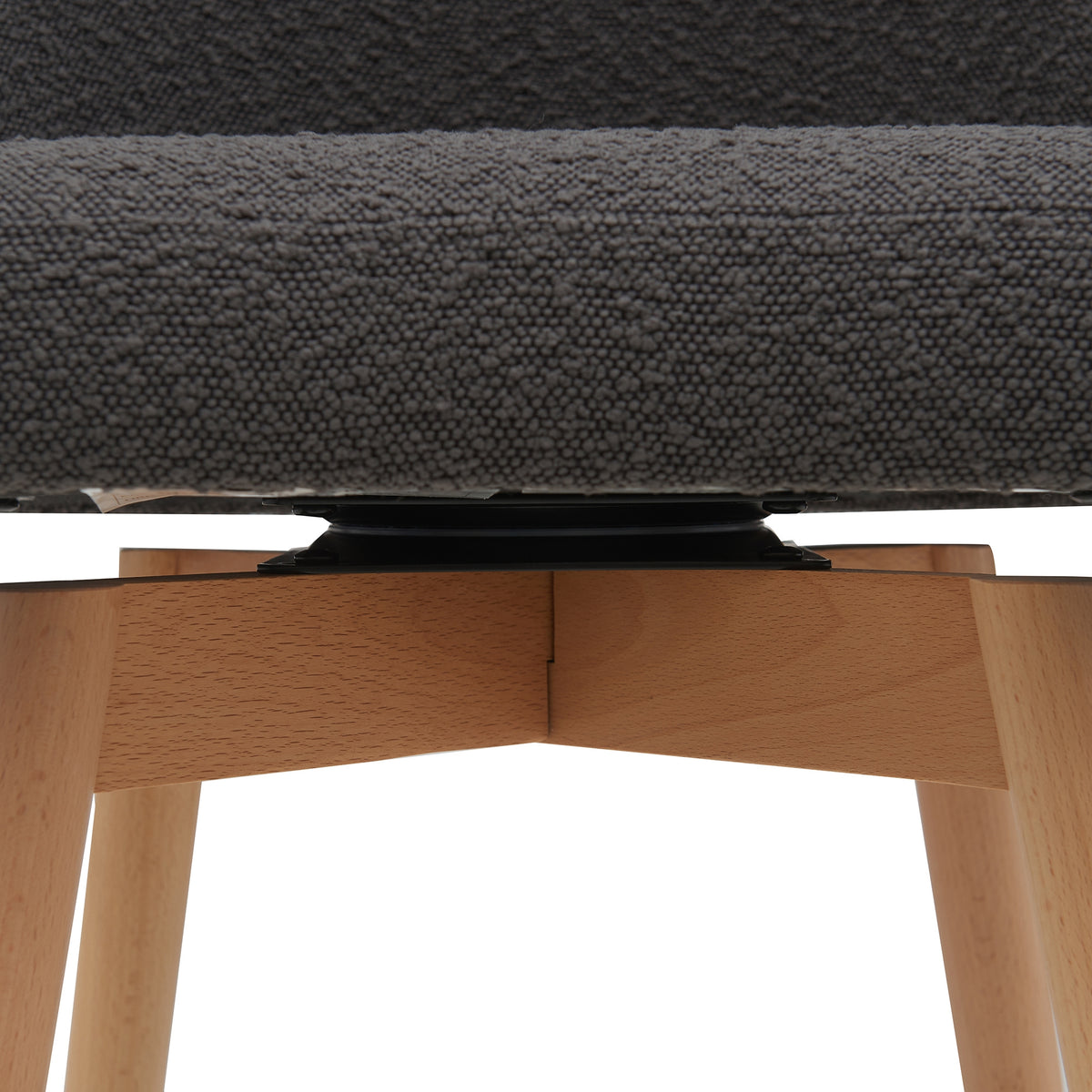 Letos 2pc Bar Stool Dining Chair Dark Grey