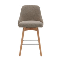 Letos 2pc Bar Stool Dining Chair Light Grey
