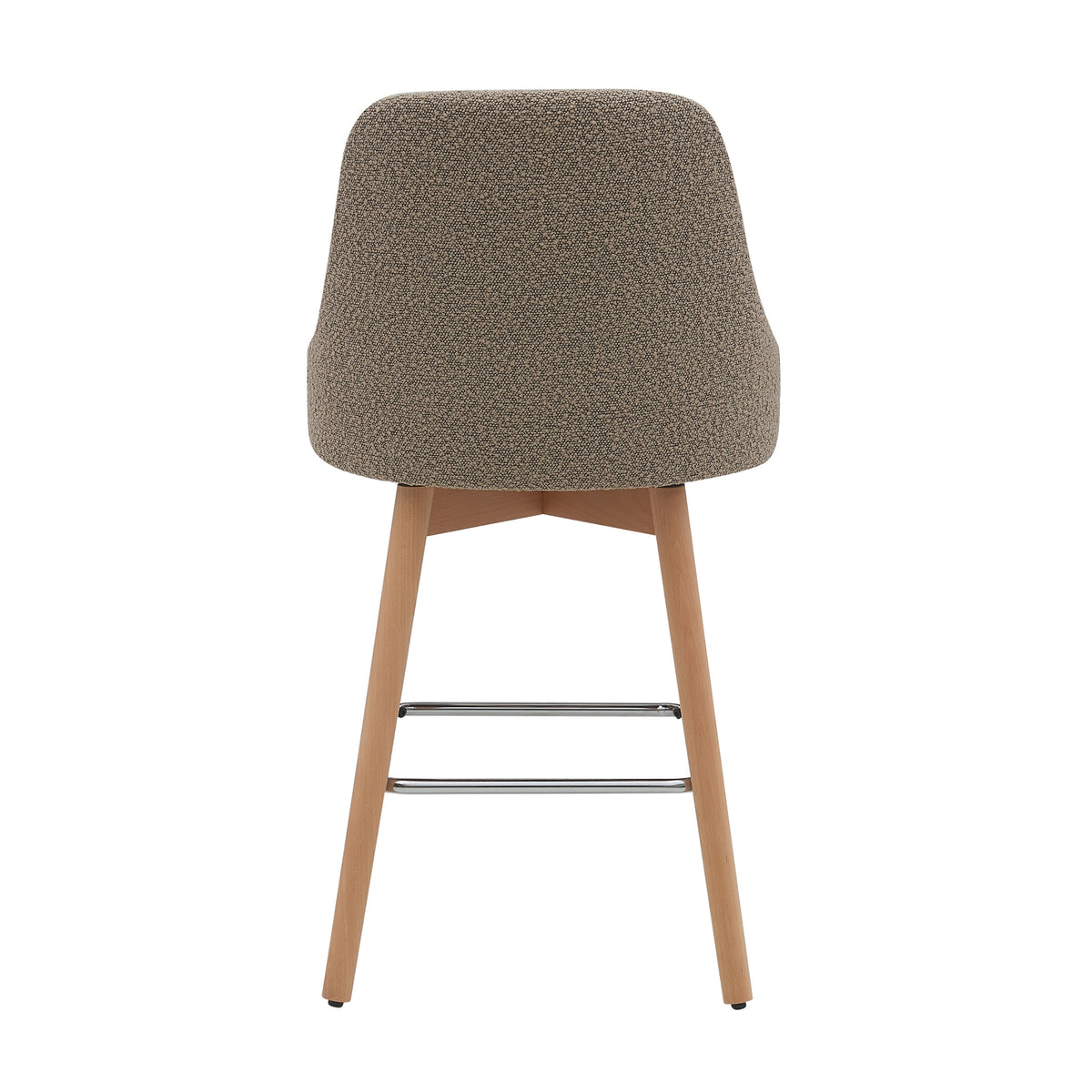Letos 2pc Bar Stool Dining Chair Light Grey