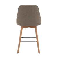 Letos 2pc Bar Stool Dining Chair Light Grey