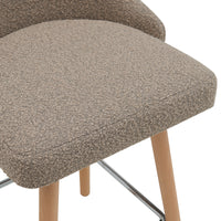 Letos 2pc Bar Stool Dining Chair Light Grey