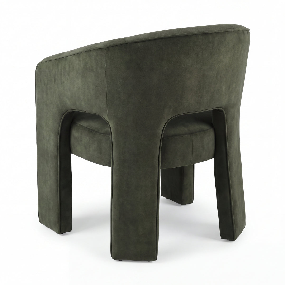 Leva Dining Chair Armchair Velvet Fabric Olive Green