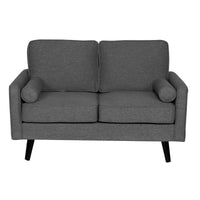 Lexi Fabric Sofa Couch 2 Seater Dark Grey