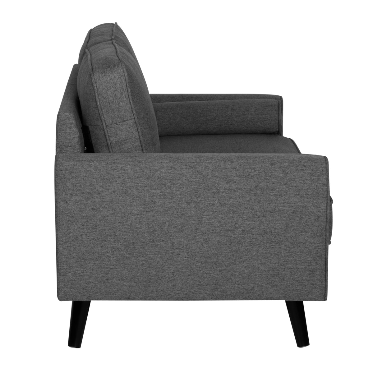 Lexi Fabric Sofa Couch 2 Seater Dark Grey