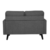 Lexi Fabric Sofa Couch 2 Seater Dark Grey