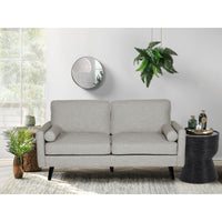 Lexi Fabric Sofa Couch 2 Seater Light Grey