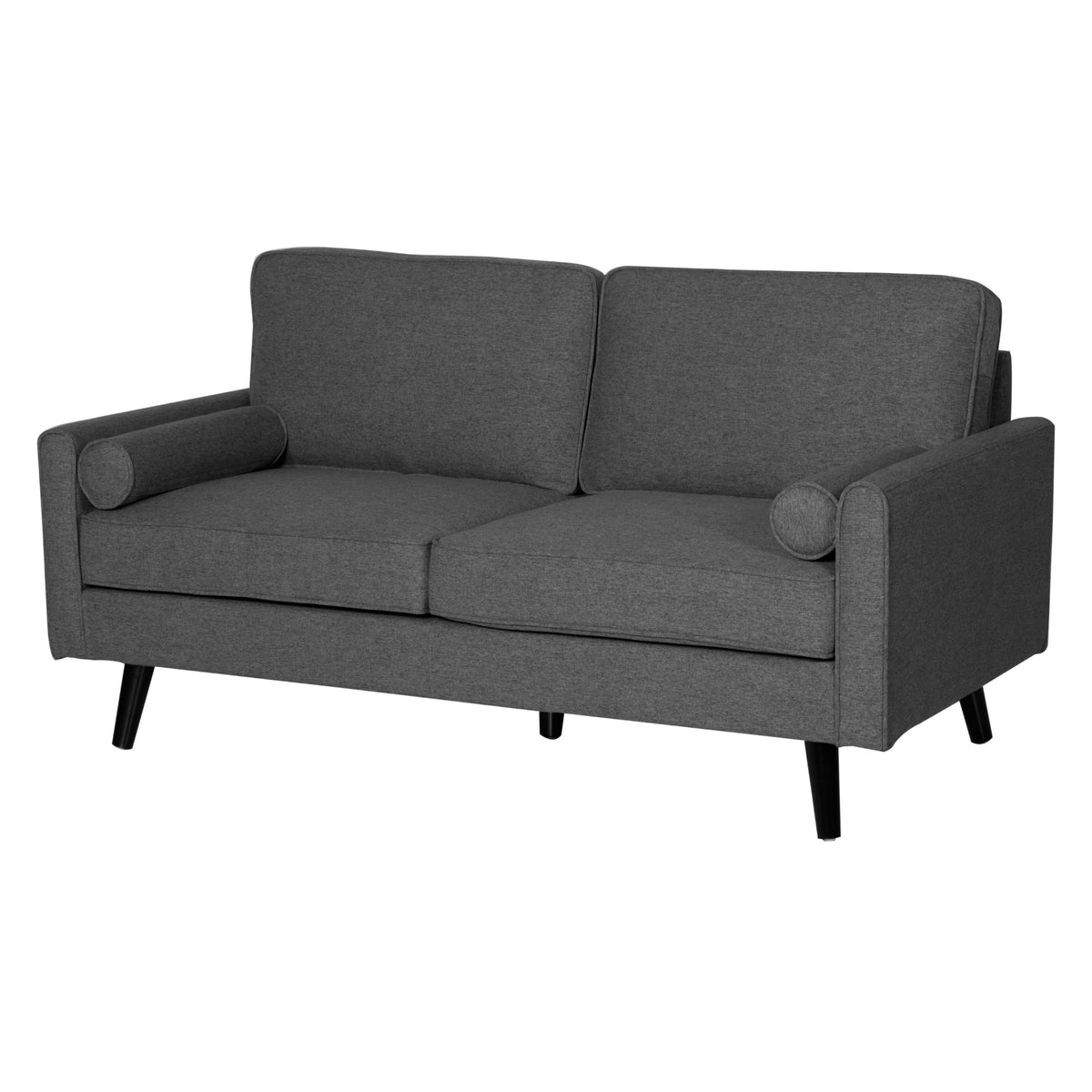 Lexi Fabric Sofa Couch 2.5 Seater Dark Grey