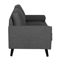 Lexi Fabric Sofa Couch 2.5 Seater Dark Grey