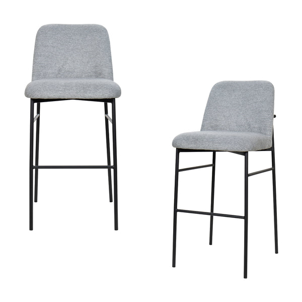 Libra 2pc Set Bar Stool Dining Chair Grey