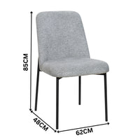 Libra 2pc Set Dining Chair Grey
