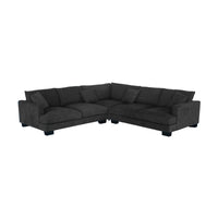 Lilibet 4 Seater Fabric Corner Modular Sofa Lounge Dark Grey