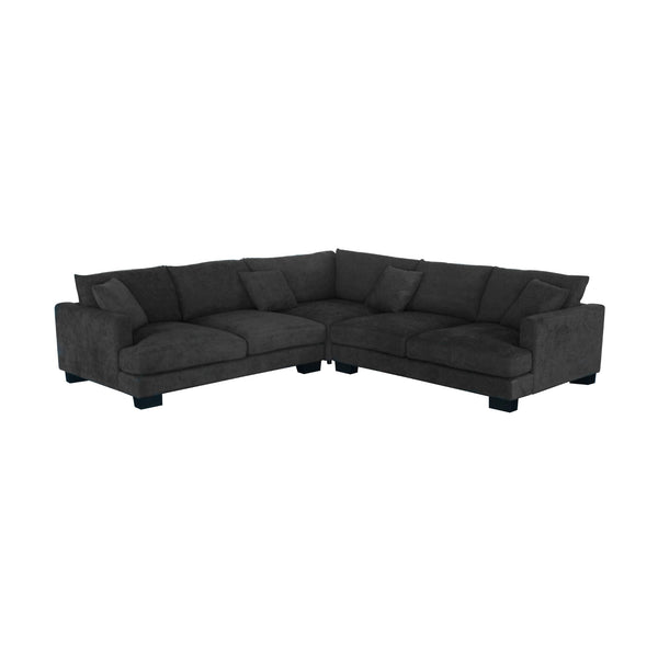 Lilibet 4 Seater Fabric Corner Modular Sofa Lounge Dark Grey