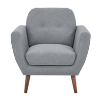 Lilliana Fabric Sofa Armchair Light Grey