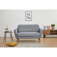 Lilliana Fabric Sofa 2 Seater Light Grey