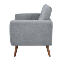 Lilliana Fabric Sofa 2 Seater Light Grey