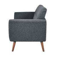 Lilliana Fabric Sofa 3 Seater Dark Grey