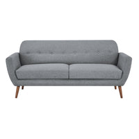 Lilliana Fabric Sofa 3 Seater Light Grey