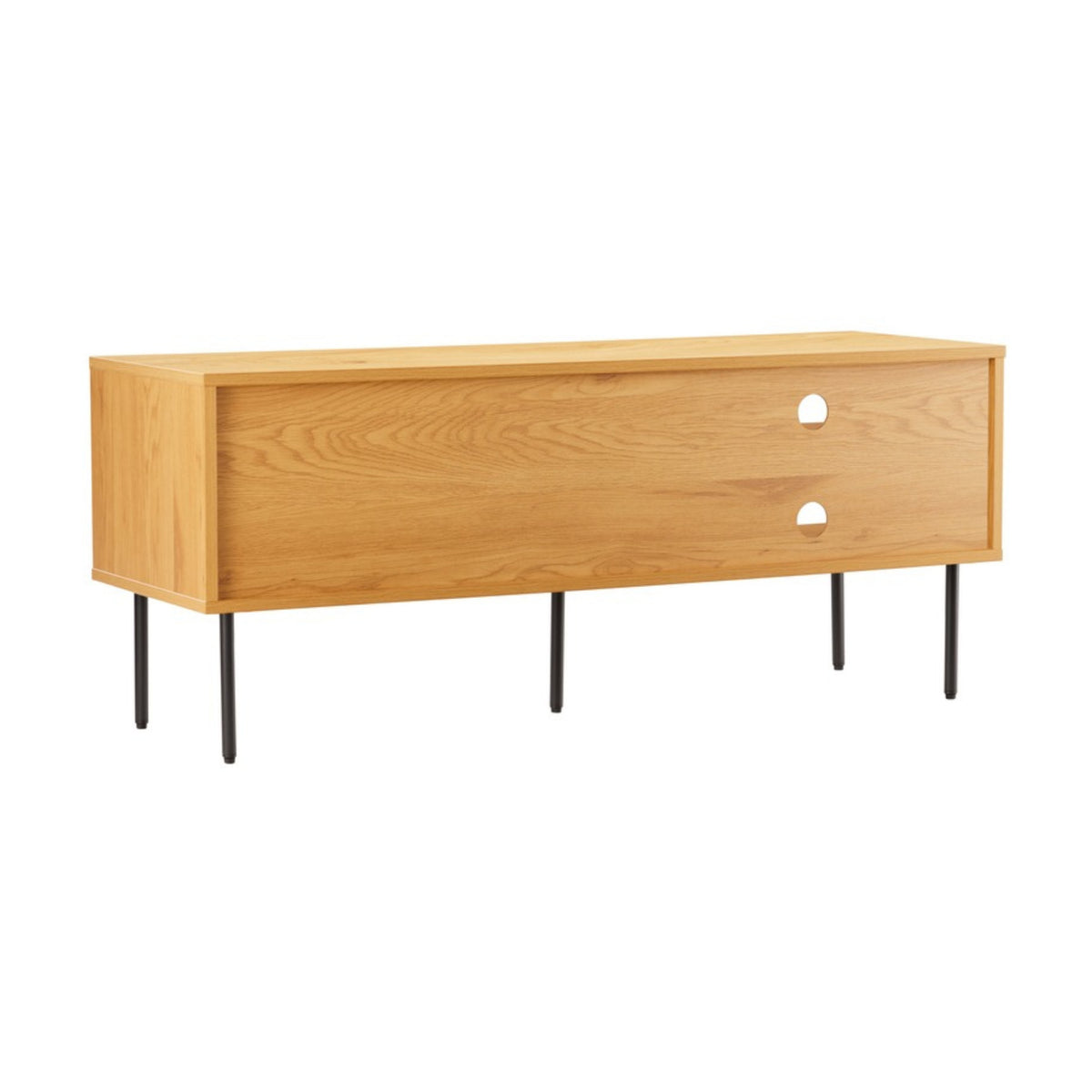 Line 120cm ETU Entertainment TV Unit Oak, rear view with cable holes