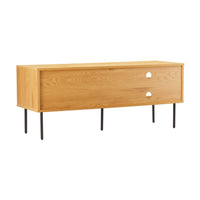 Line 120cm ETU Entertainment TV Unit Oak, rear view with cable holes