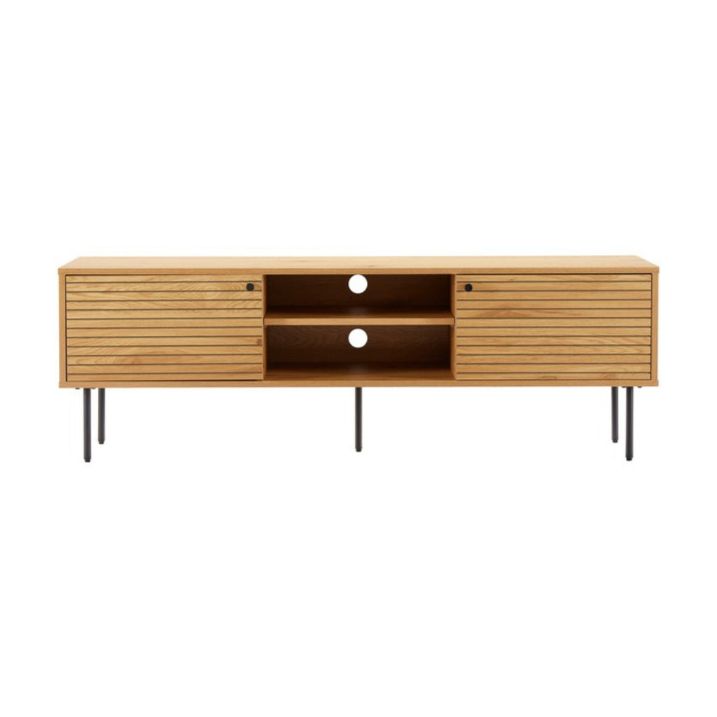 Line 150cm ETU Entertainment TV Unit Oak, front view on a white background