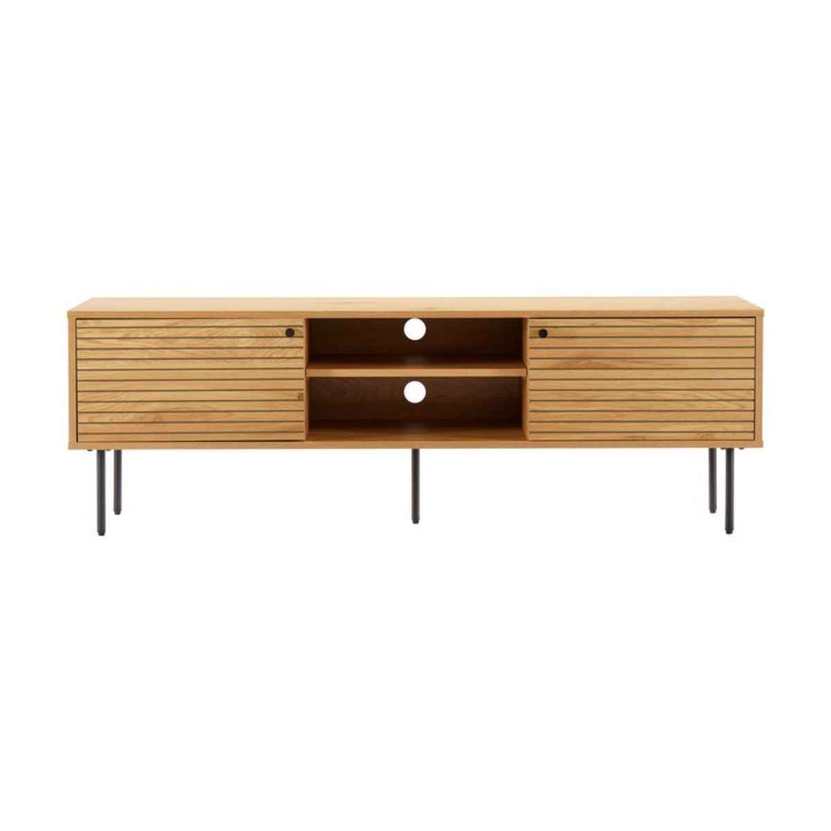 Line 150cm ETU Entertainment TV Unit Oak, front view on a white background