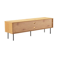 Line 150cm ETU Entertainment TV Unit Oak, rear view with cable holes