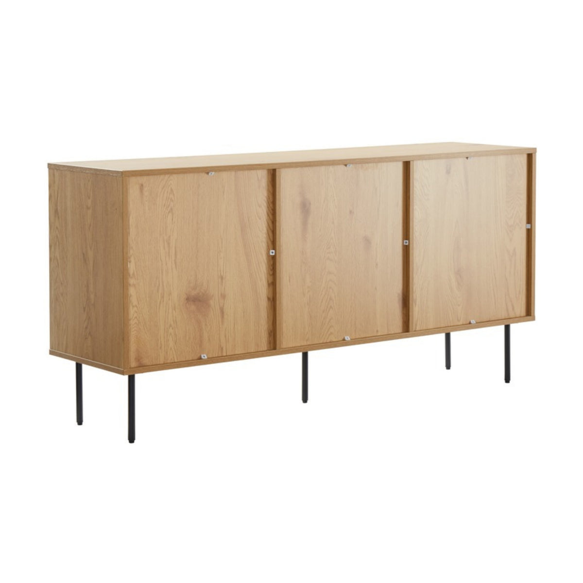 Line 150cm Sideboard Buffet Table Oak and Black, rear view