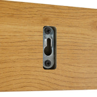 Line 80cm Wall Coat Rack Oak and Black, close-up of the wall-mounting bracket