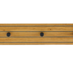 Line 80cm Wall Coat Rack Oak and Black, close-up of the grooves and knobs